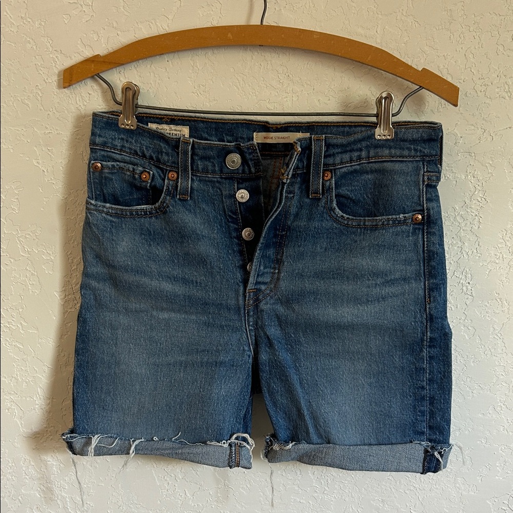 Levi’s Wedgie Straight Denim Button-Fly Shorts